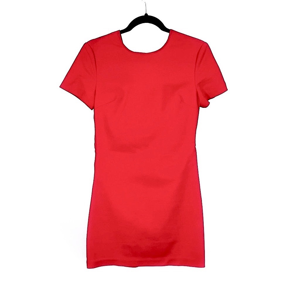 Stella McCartney Red Mini Bow Dress Short Sleeve Size S